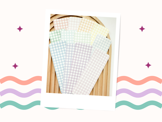 Pastel Gingham Bookmarks