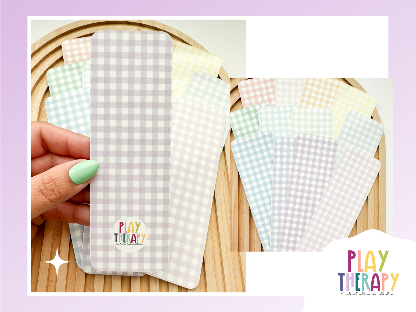 Pastel Gingham Bookmarks