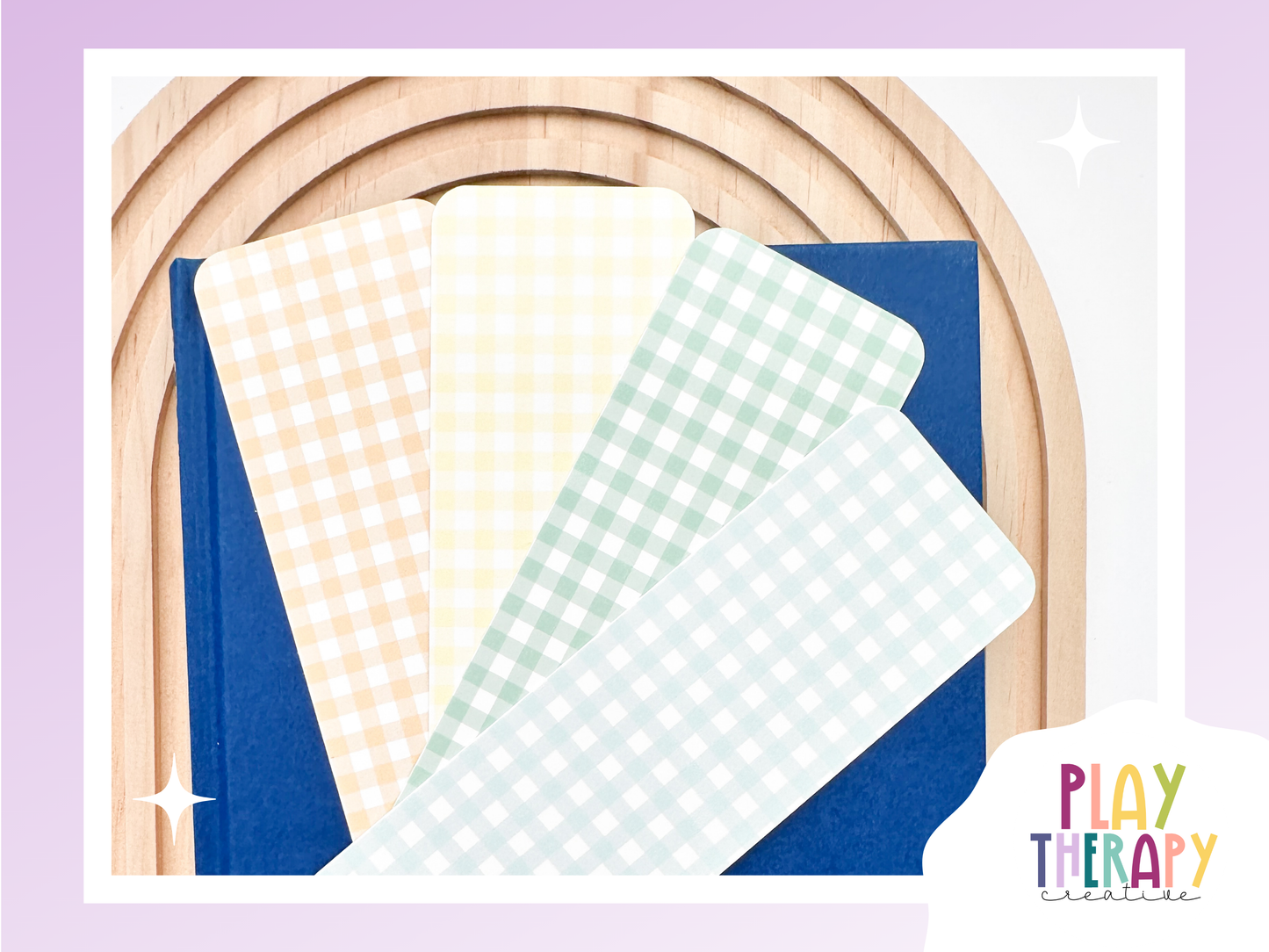Pastel Gingham Bookmarks