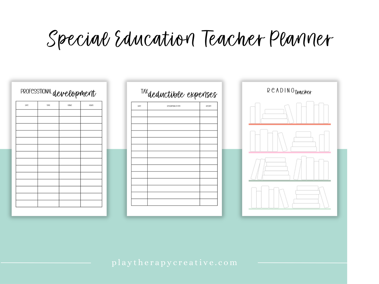 SpEd Teacher Printable Planner - Pastel Floral Theme