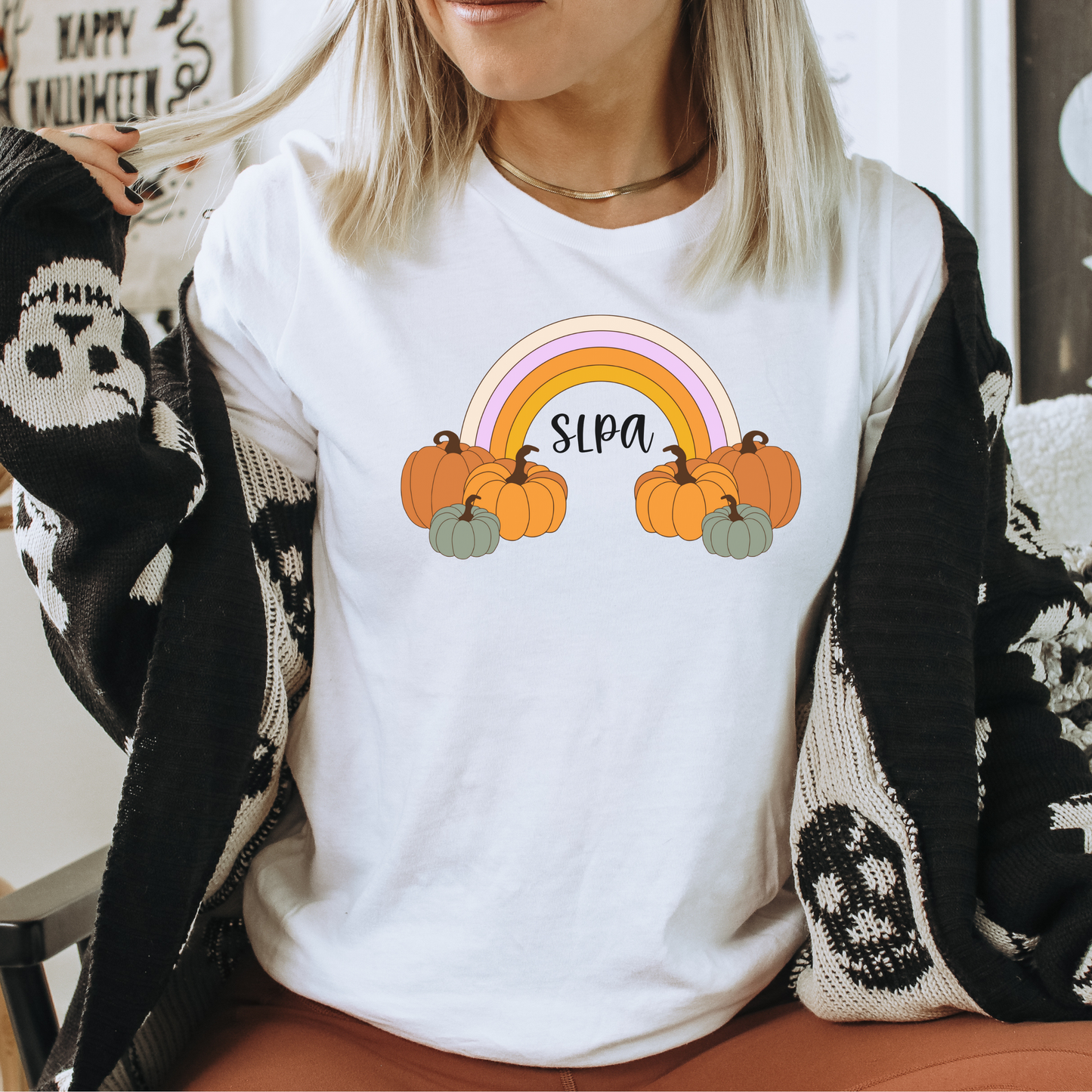 Custom Pumpkin Rainbow Tee