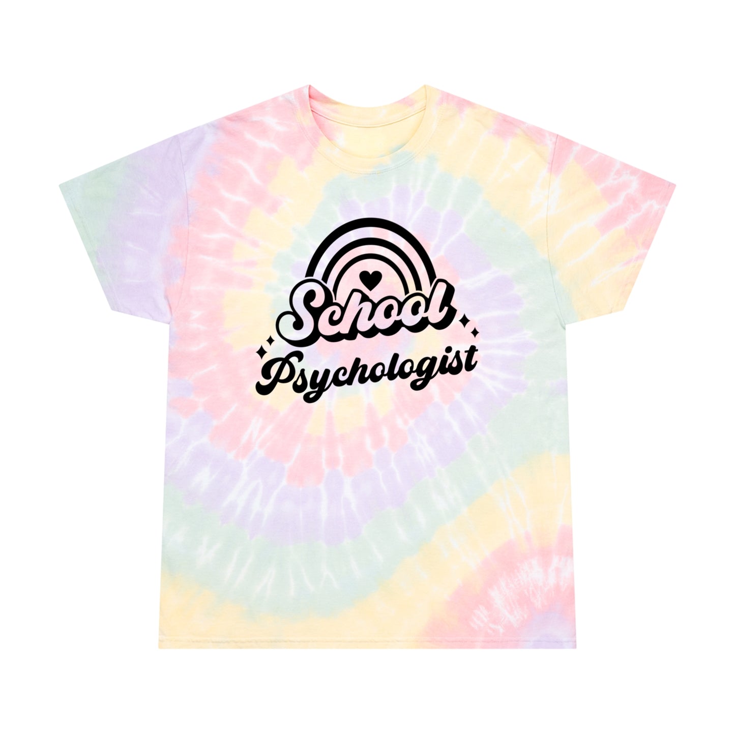 Tie Dye School Psychologist Rainbow Tee