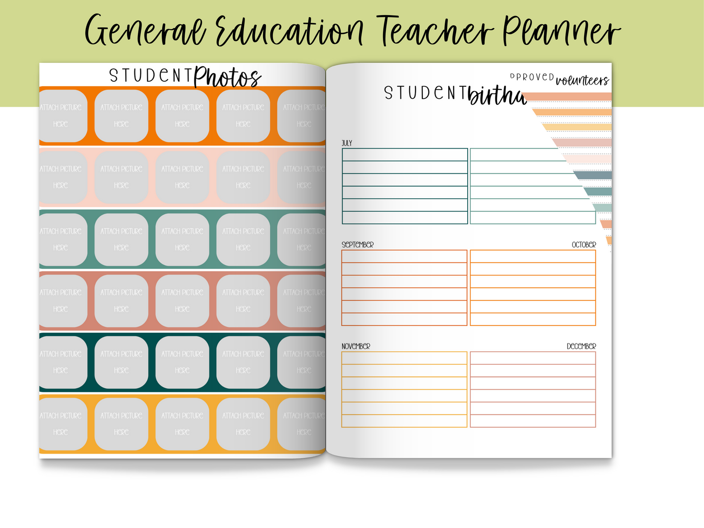 Gen Ed Teacher Printable Planner - Pink Floral Theme