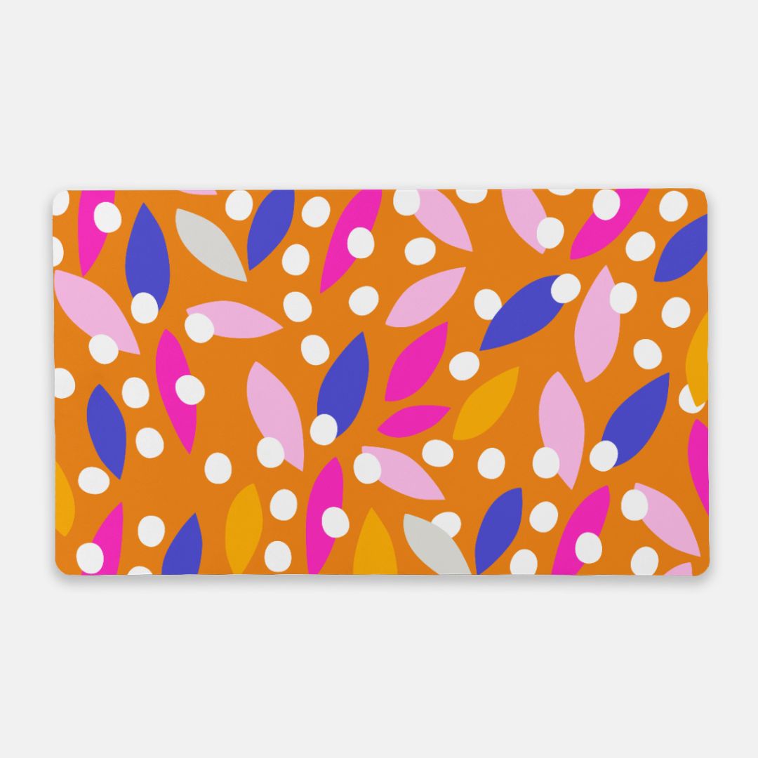 Abstract Floral Desk Mat - Large (24" x 14")