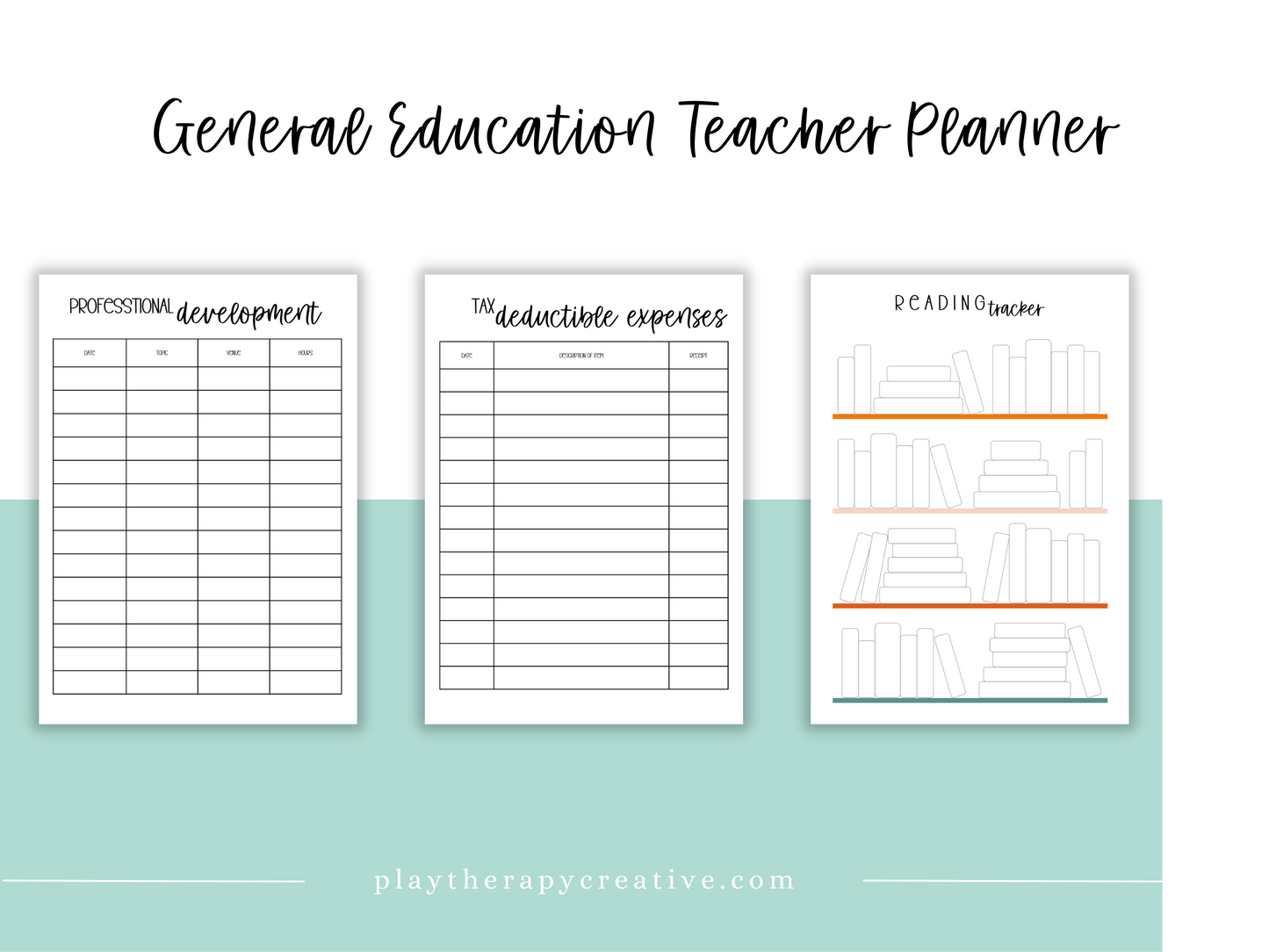 Gen Ed Teacher Printable Planner - Pink Floral Theme