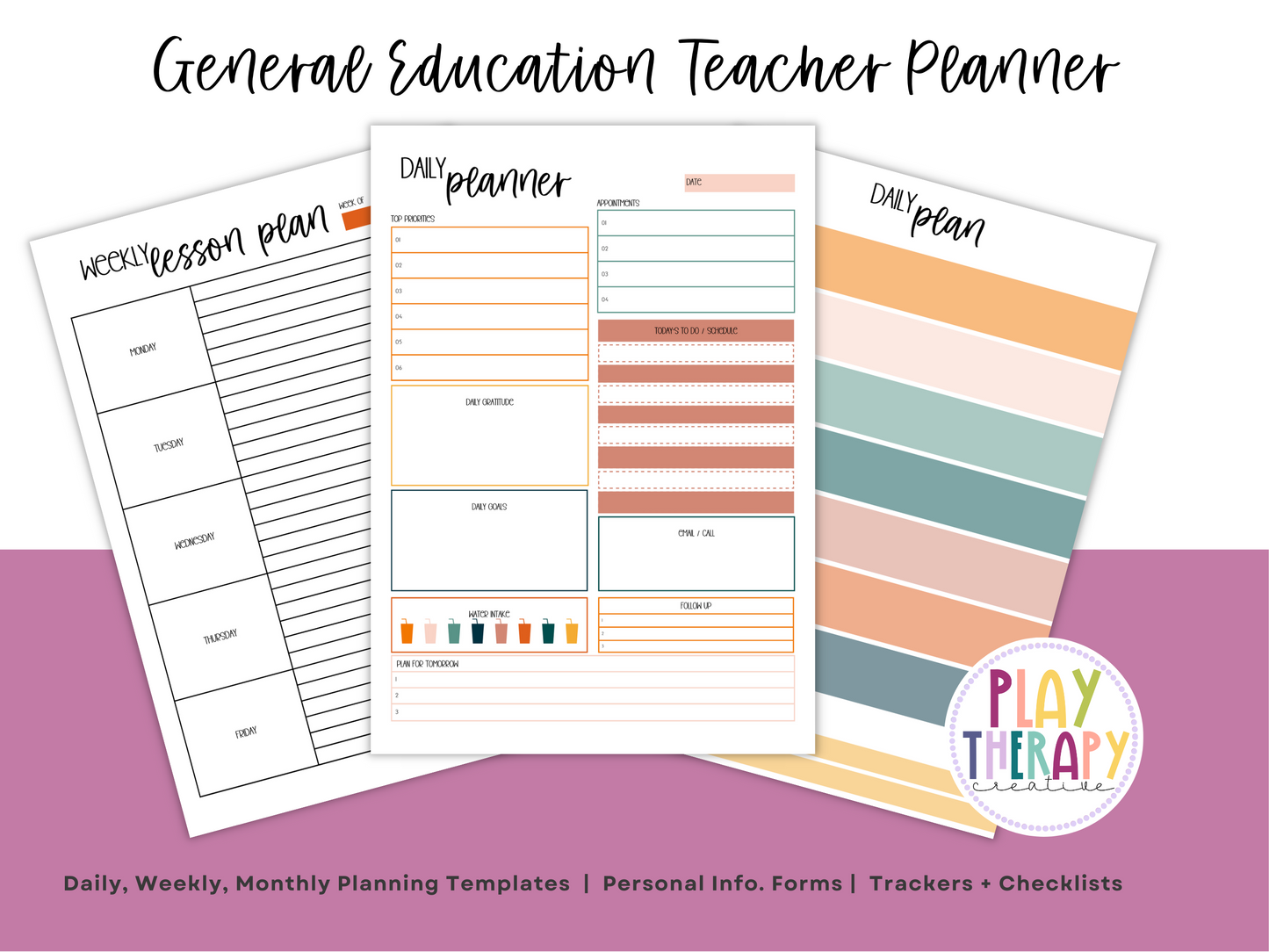 Gen Ed Teacher Printable Planner - Pink Floral Theme