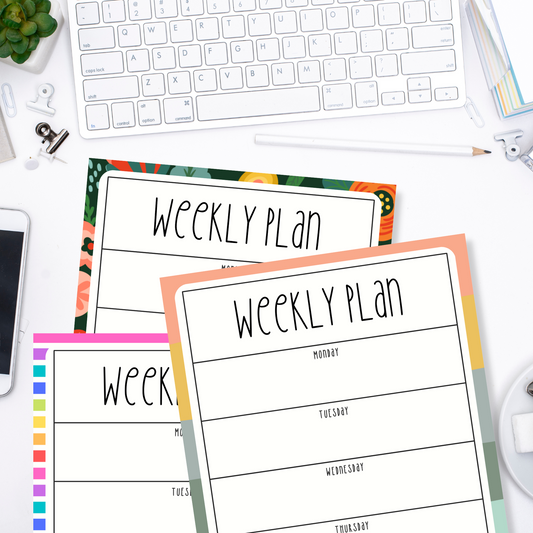 Weekly Plan Notepads (8.5 x 11)