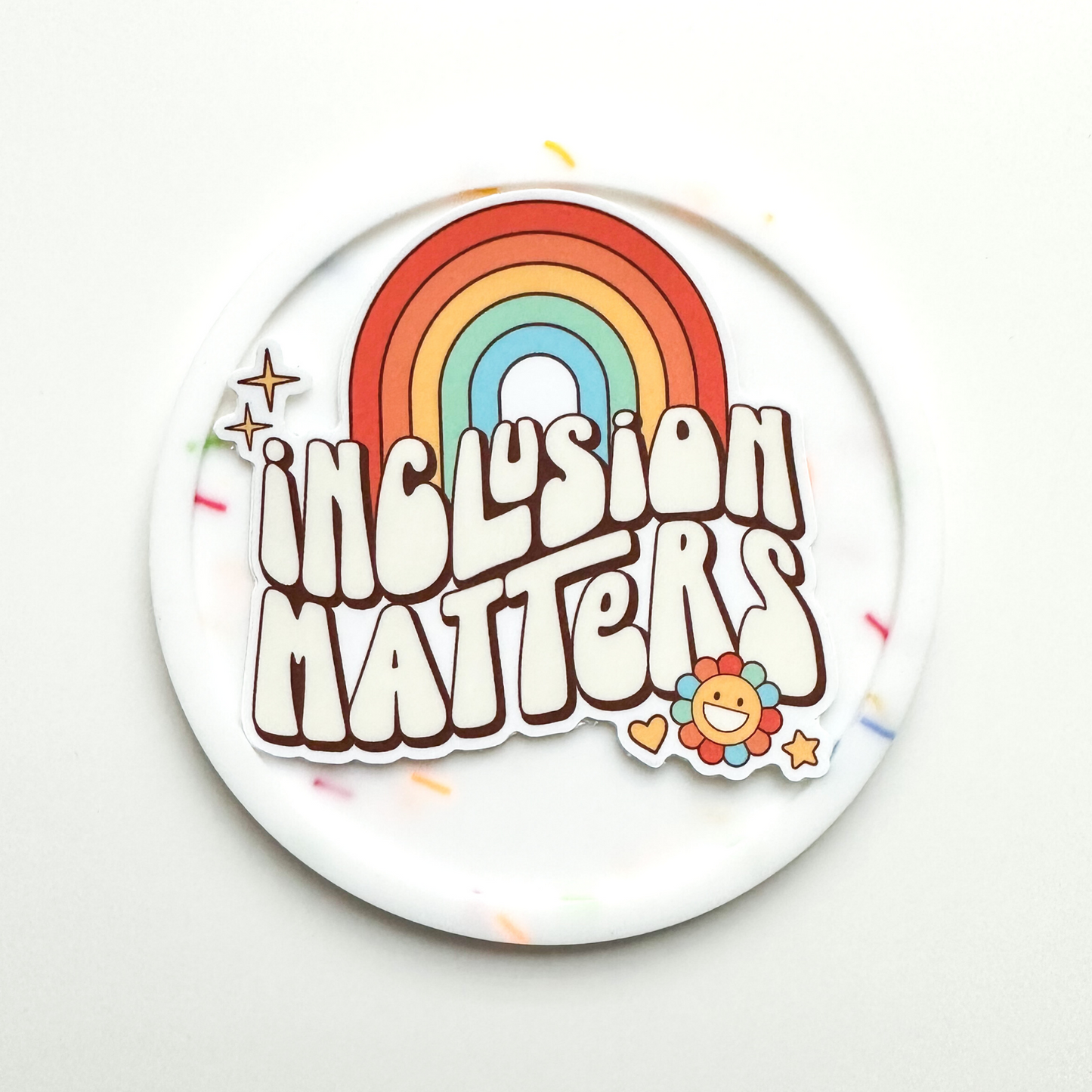 Retro Inclusion Matters Sticker