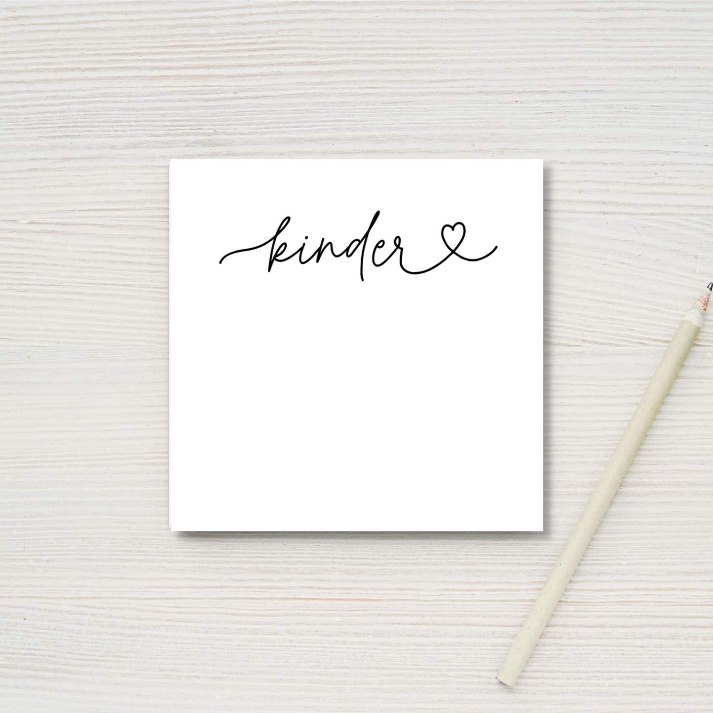 Kinder Love Script Sticky Notes