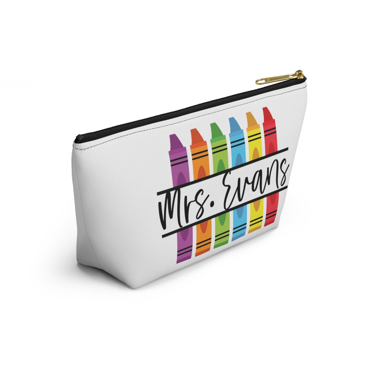 Customizable Crayons Pencil Pouch w T-bottom