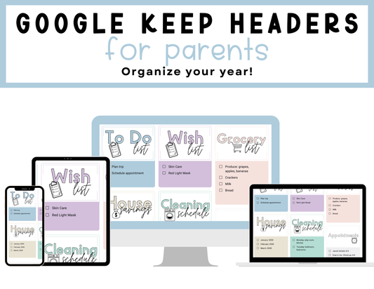 650+ Google Keep Headers for Parents | Google Keep Colors