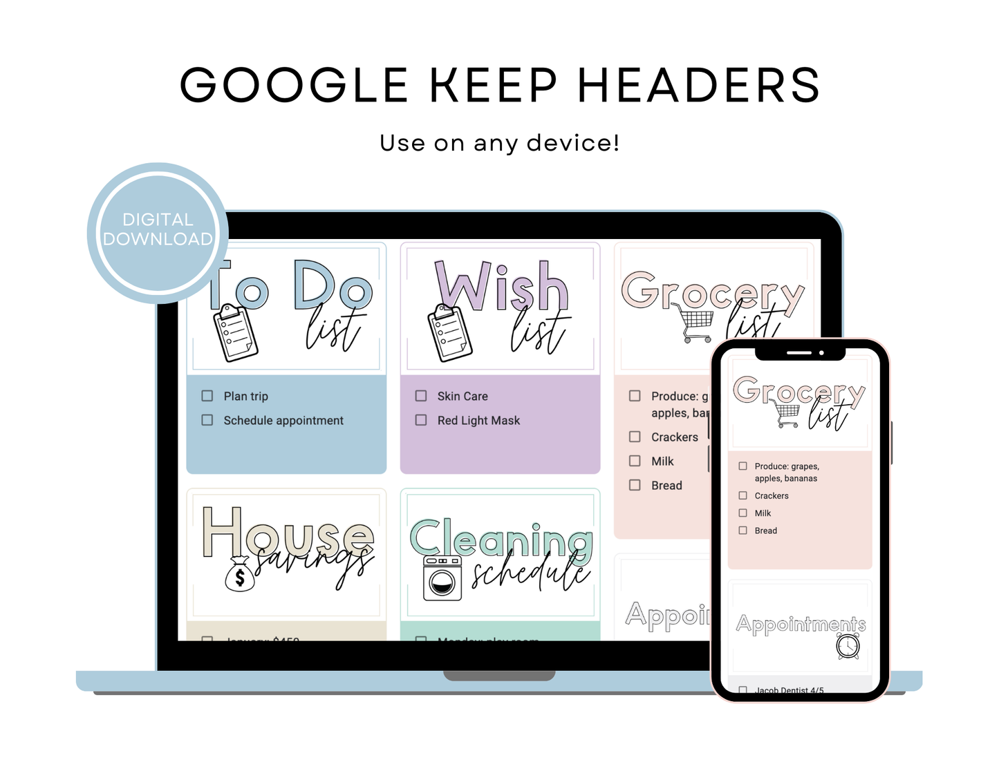 650+ Google Keep Headers for Parents | Google Keep Colors