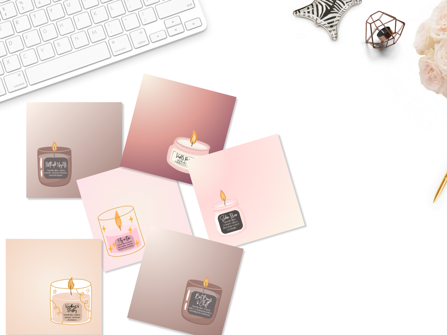 Book Themed Candle Sticky Notes