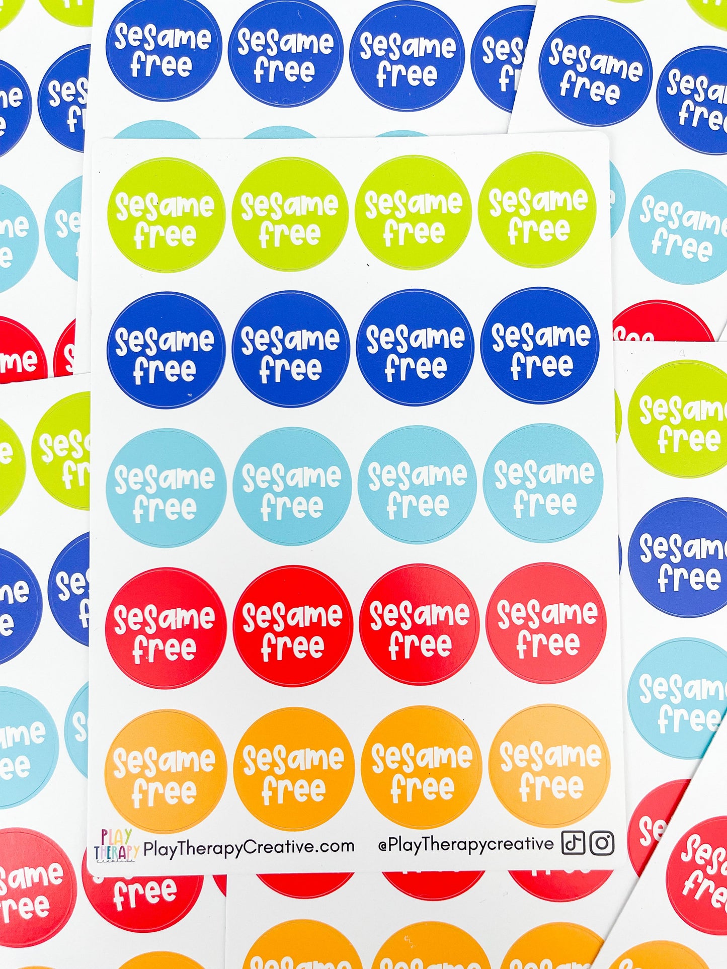 Sesame-Free Labels