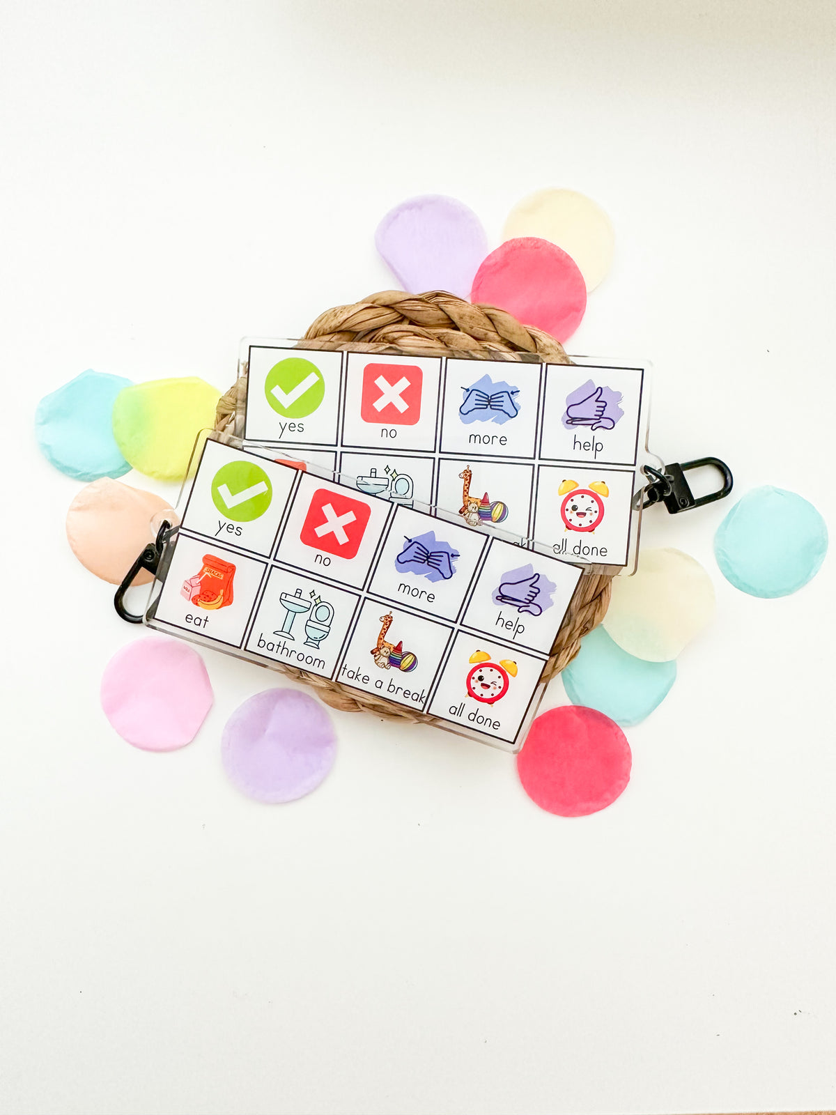 Keychain Aac Mini AAC Board Keychain – Play Therapy Creative