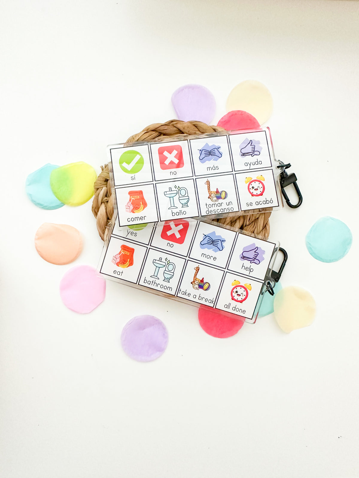 Keychain Aac Mini AAC Board Keychain – Play Therapy Creative