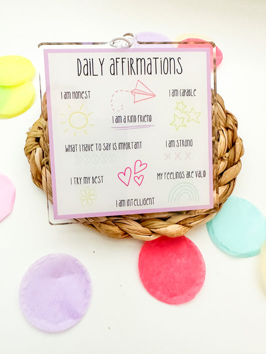 Daily Affirmations Keychain