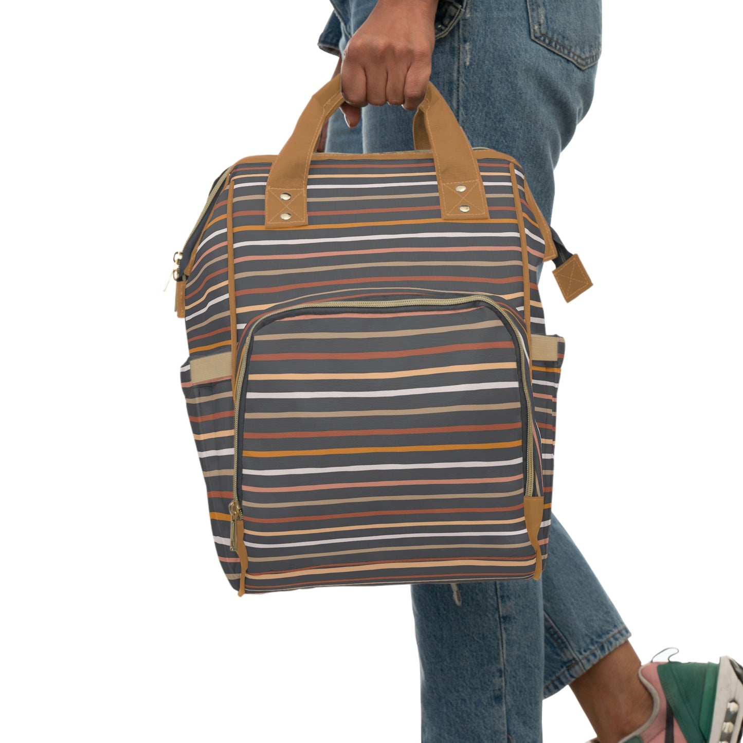 Neutral Stripes Backpack