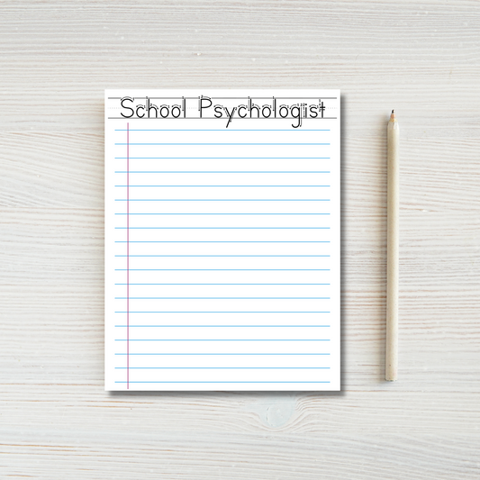 School Psychologist School Days Notepad