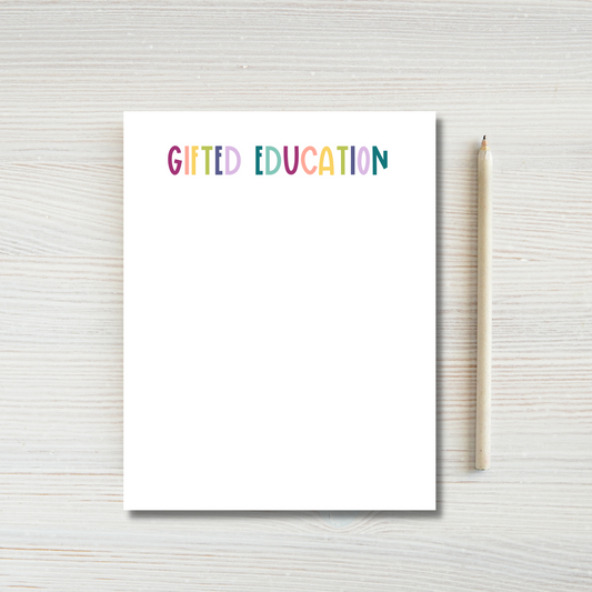 Gifted Education Notepad