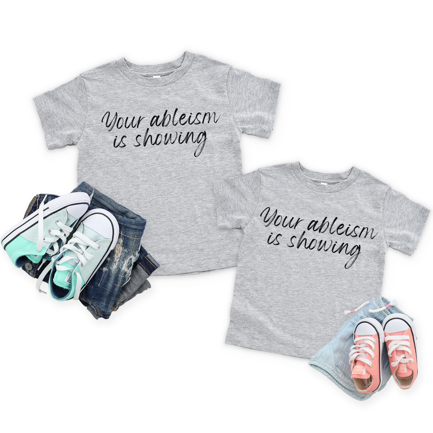 Youth Your Ableism is Showing Script Tee