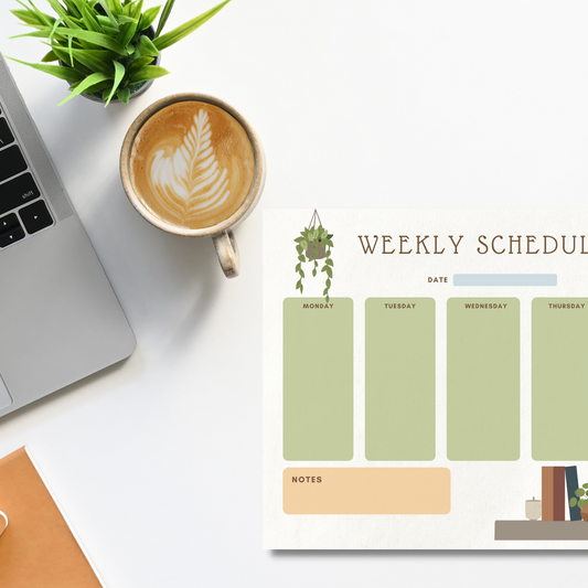 Weekly Schedule Plant Notepad (8.5 x 11)