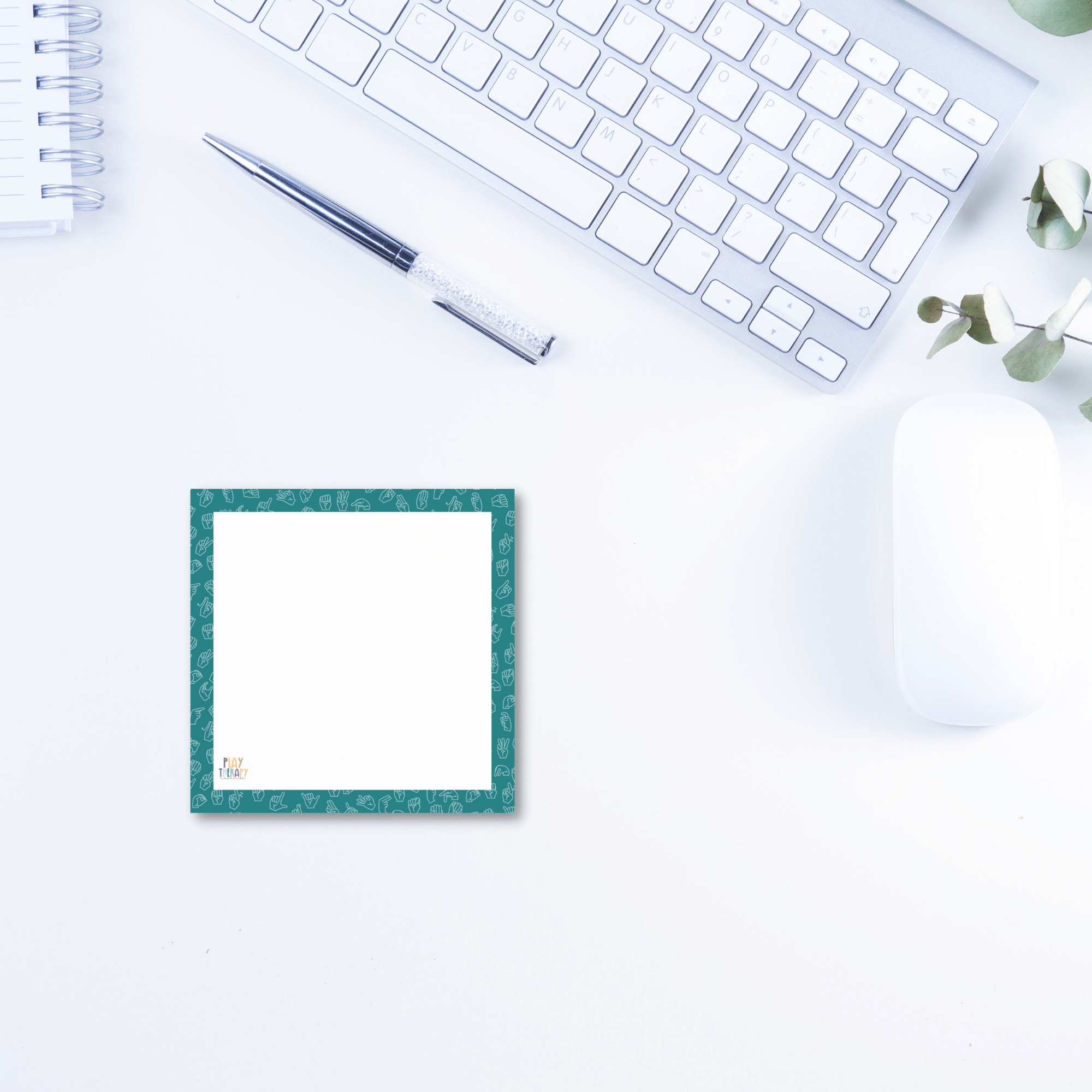 Teal ASL Sticky Notes – Play Therapy Creative