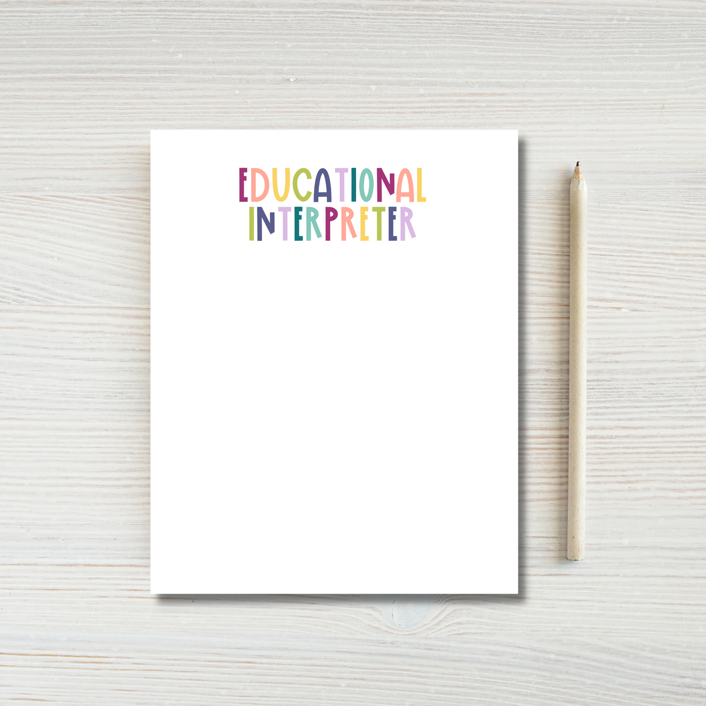 Educational Interpreter Notepad