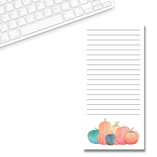 Watercolor Pumpkin Notepad (4 x 8)
