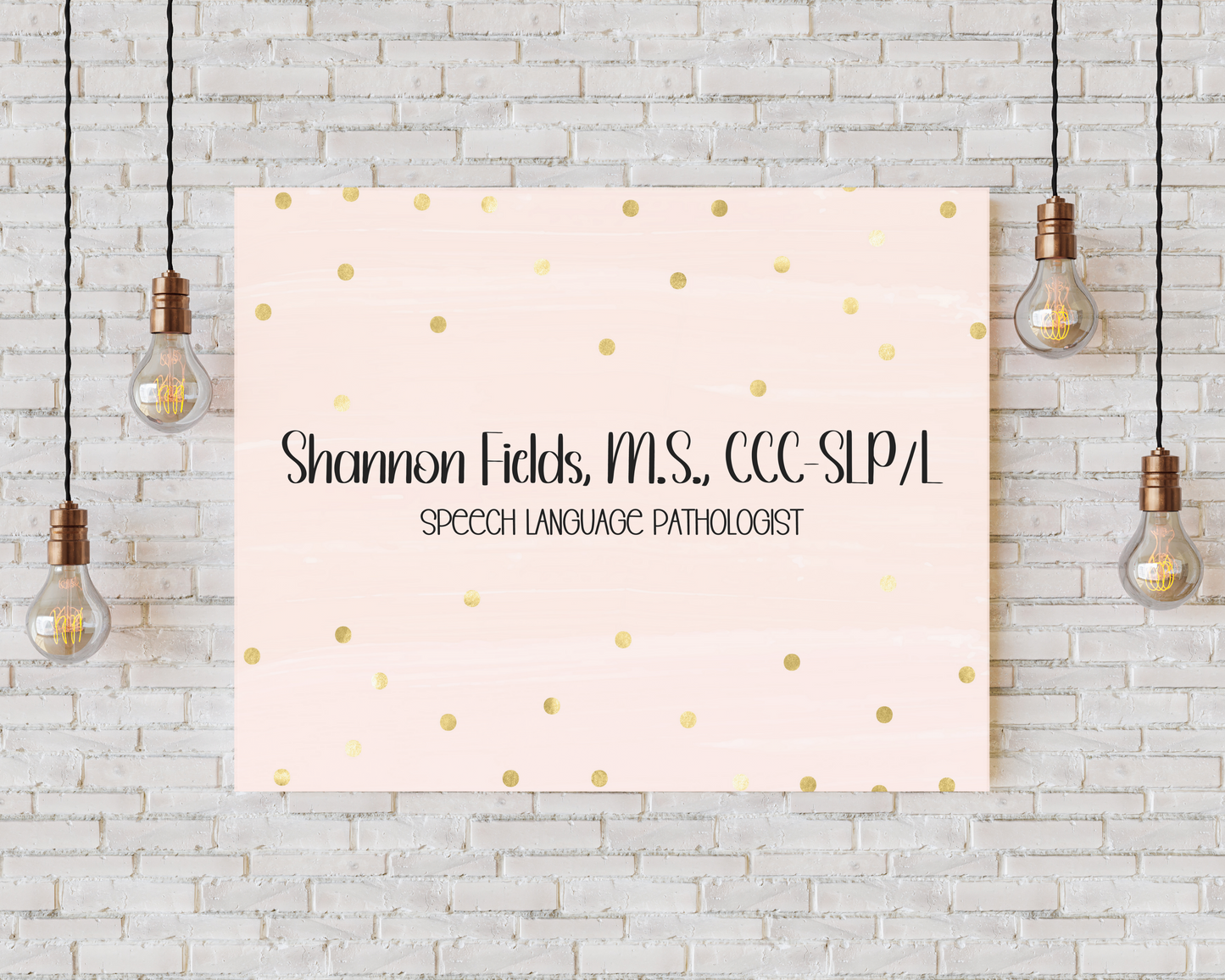 Light Pink + Gold Custom Canvas (18 x 12 in)