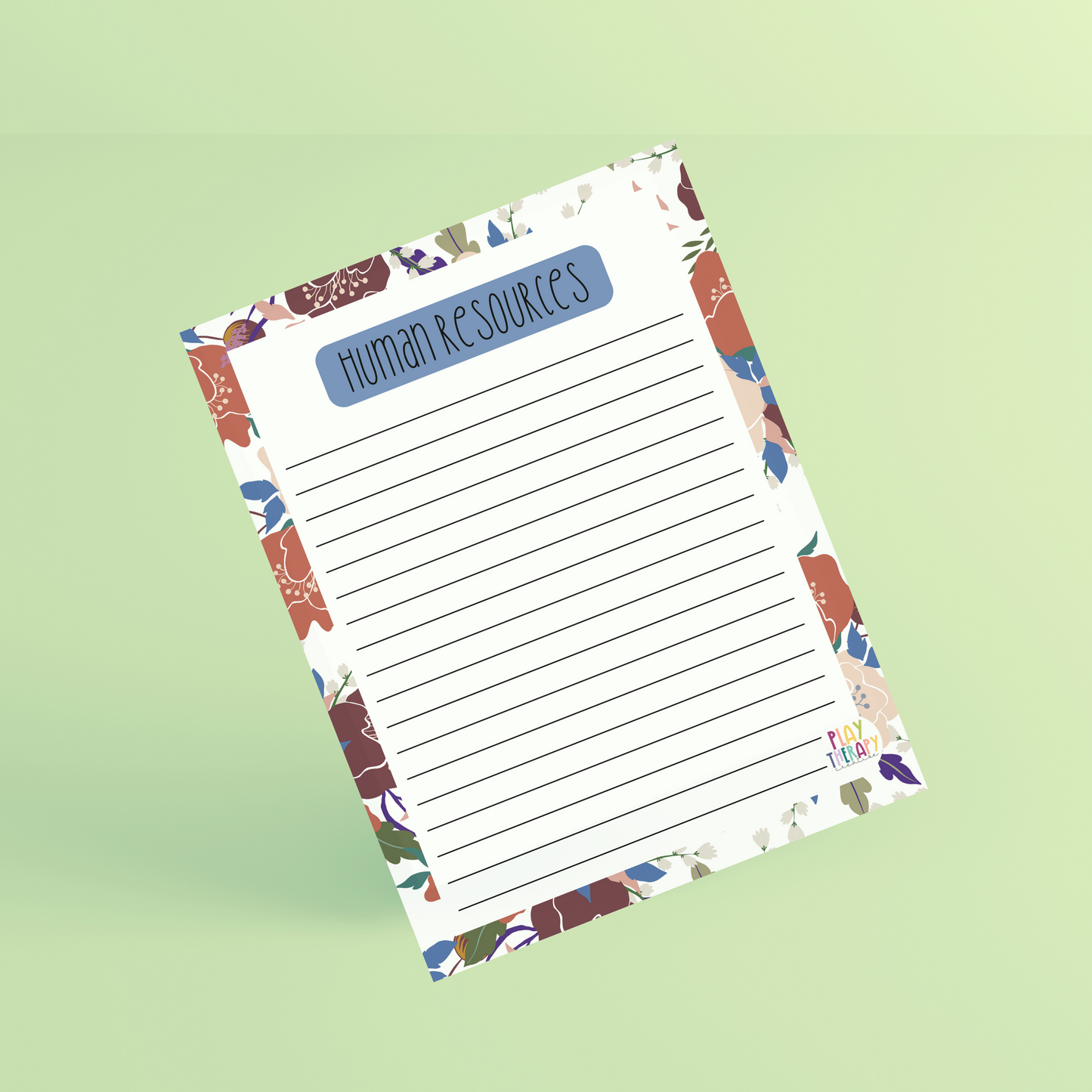 Floral Human Resources Notepad