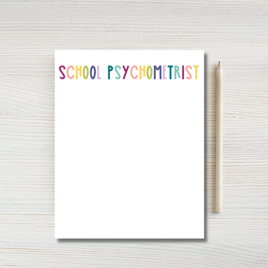School Psychometrist Notepad