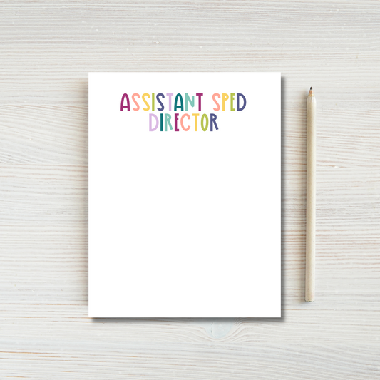 Assistant SpEd Director Notepad