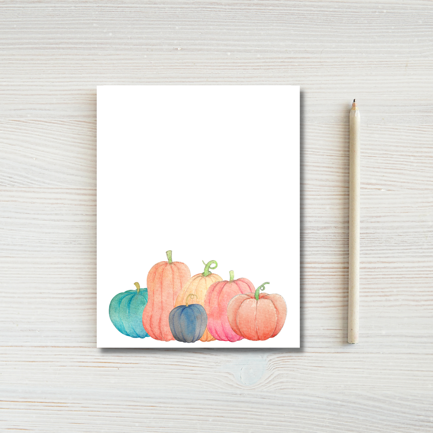 Watercolor Pumpkin Notepad