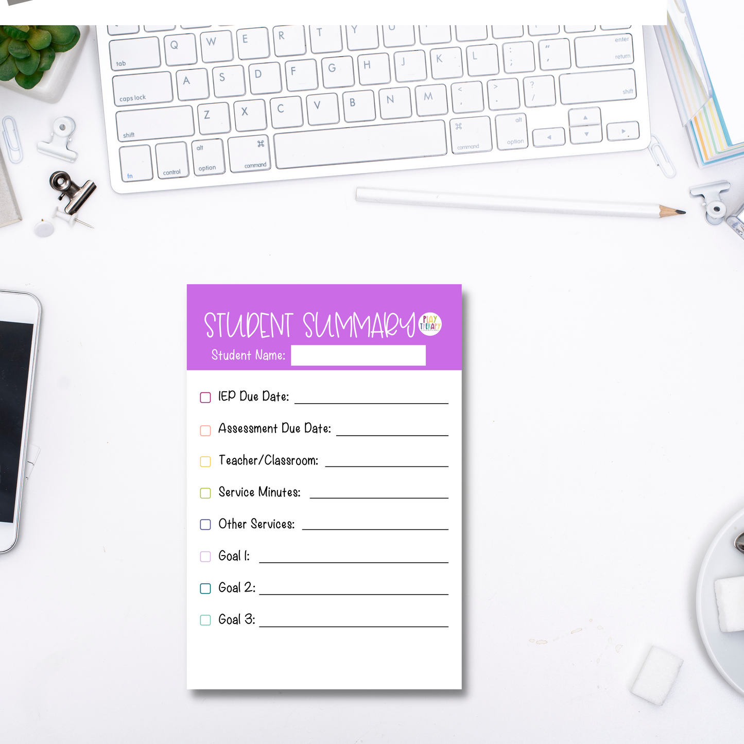 Student Summary Sticky Notes (4 x 6 in) – Play Therapy Creative