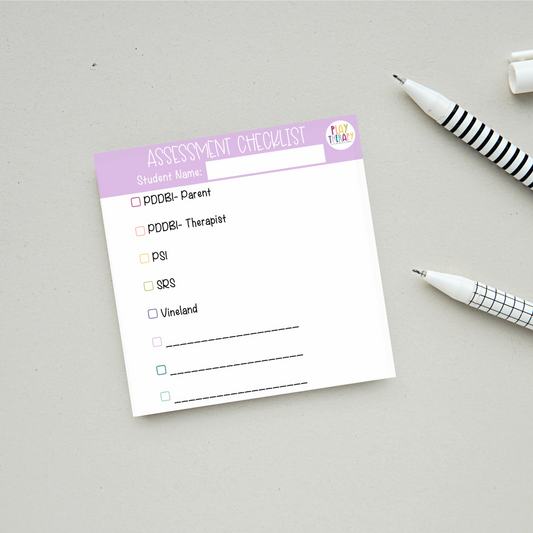 Assessment Checklist Sticky Notes (Purple)