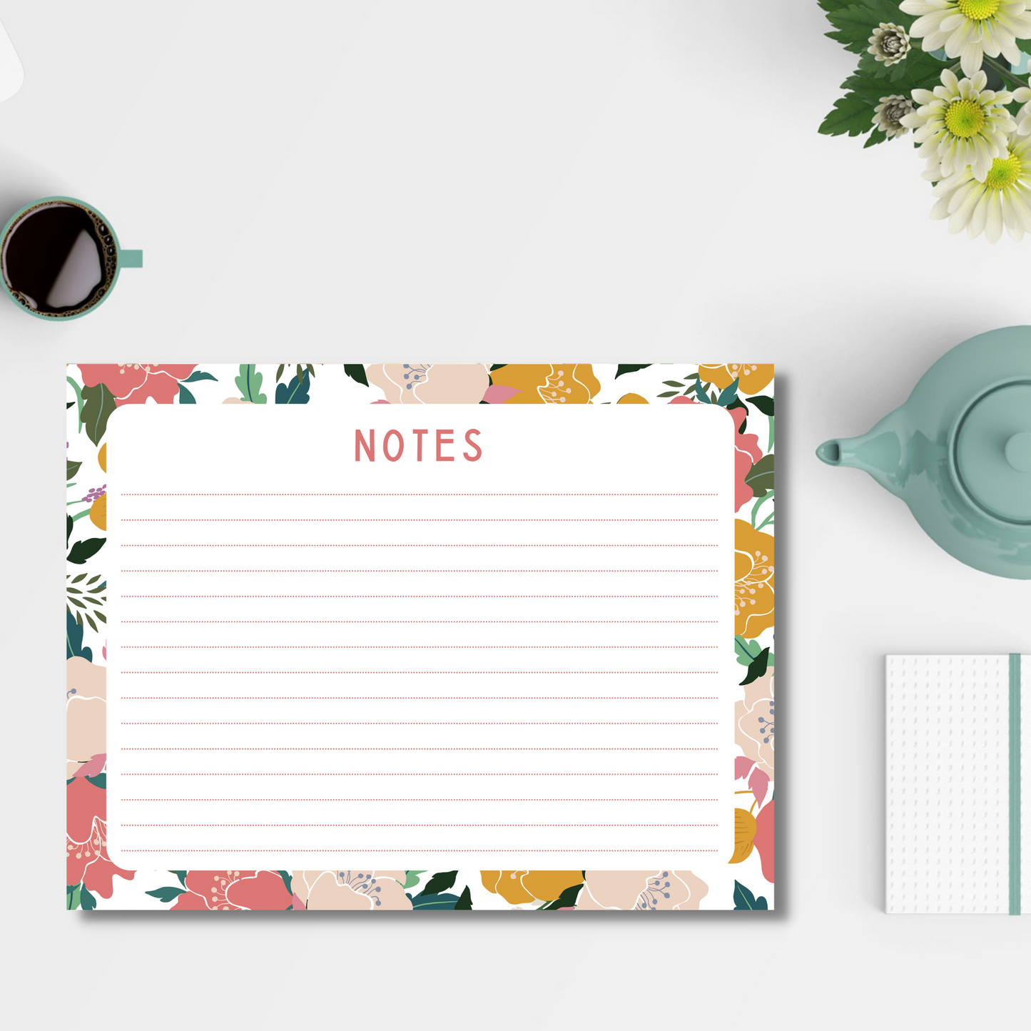 Fall Floral Notepad (8.5 x 11)