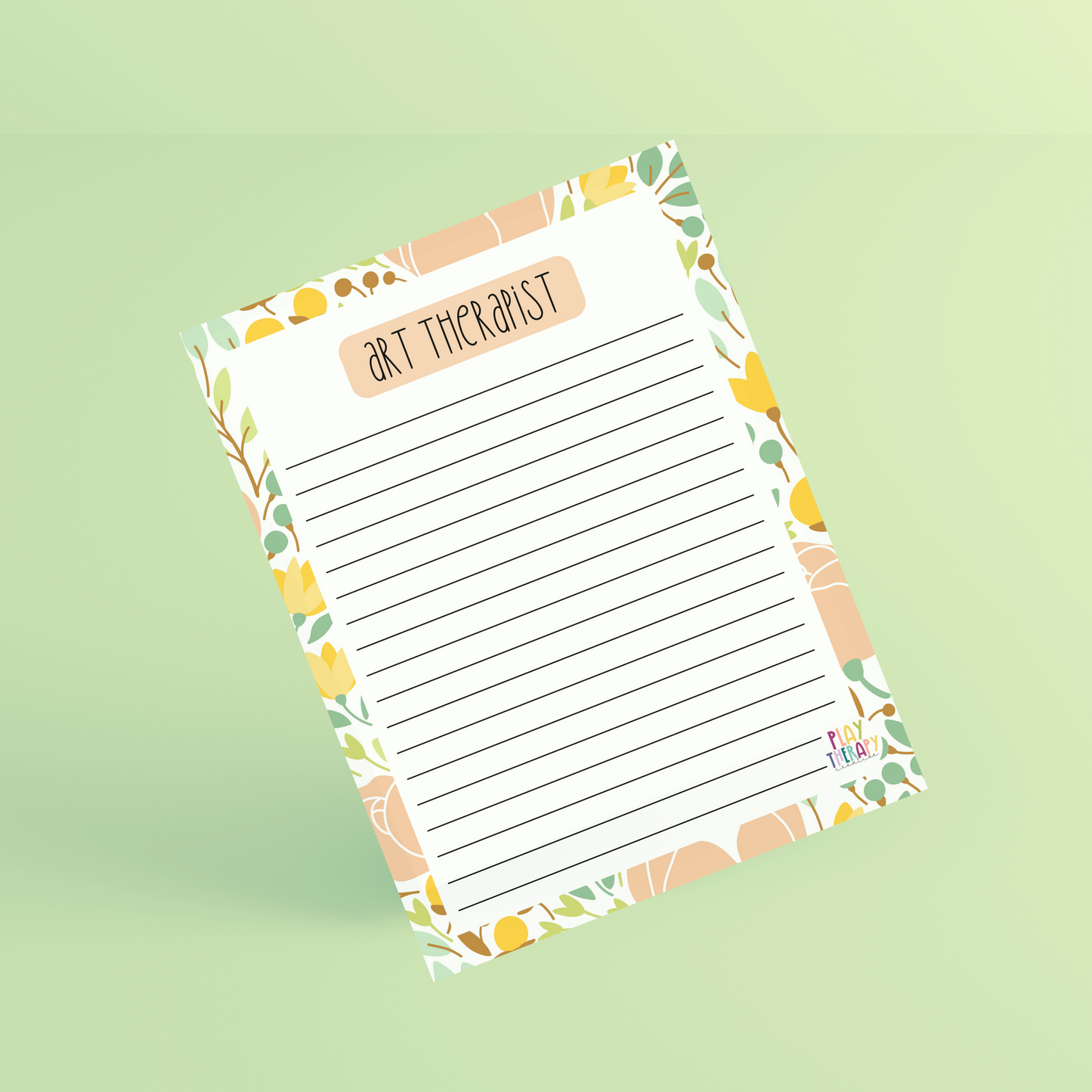 Floral Art Therapist Notepad