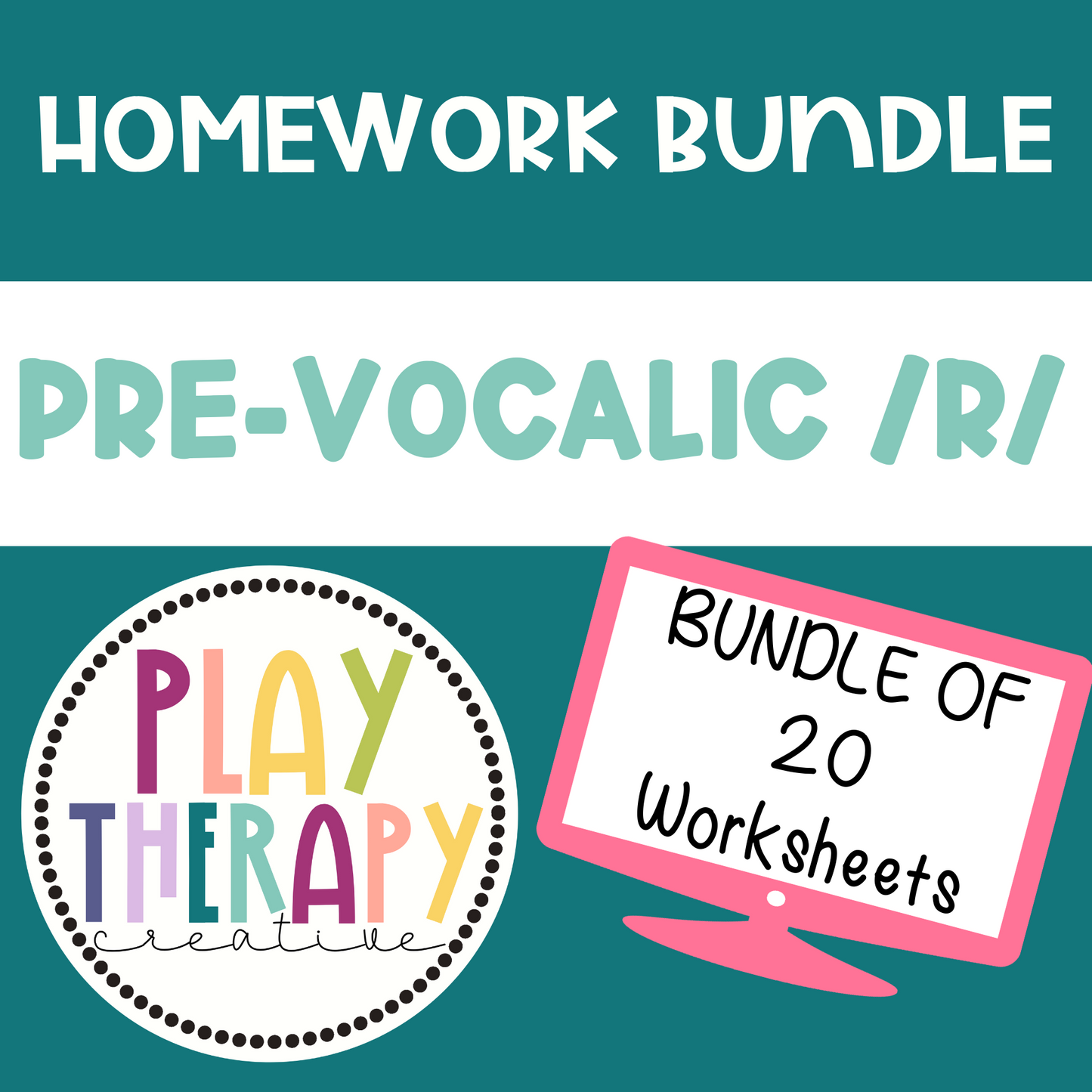 Summer Homework for Articulation Speech Therapy Pre-Vocalic /R/ sound