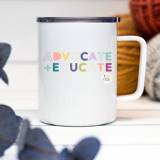 Advocate + Educate Travel Mug w/ Lid 10 oz.