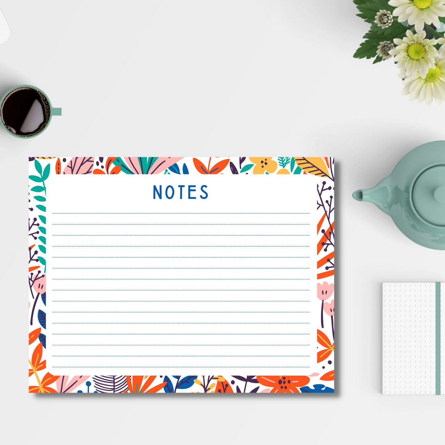 Tropical Floral Notepad (8.5 x 11)