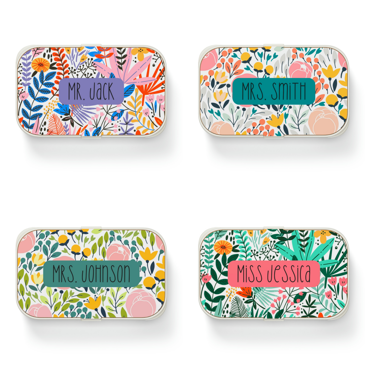 Customizable Floral Bento Box