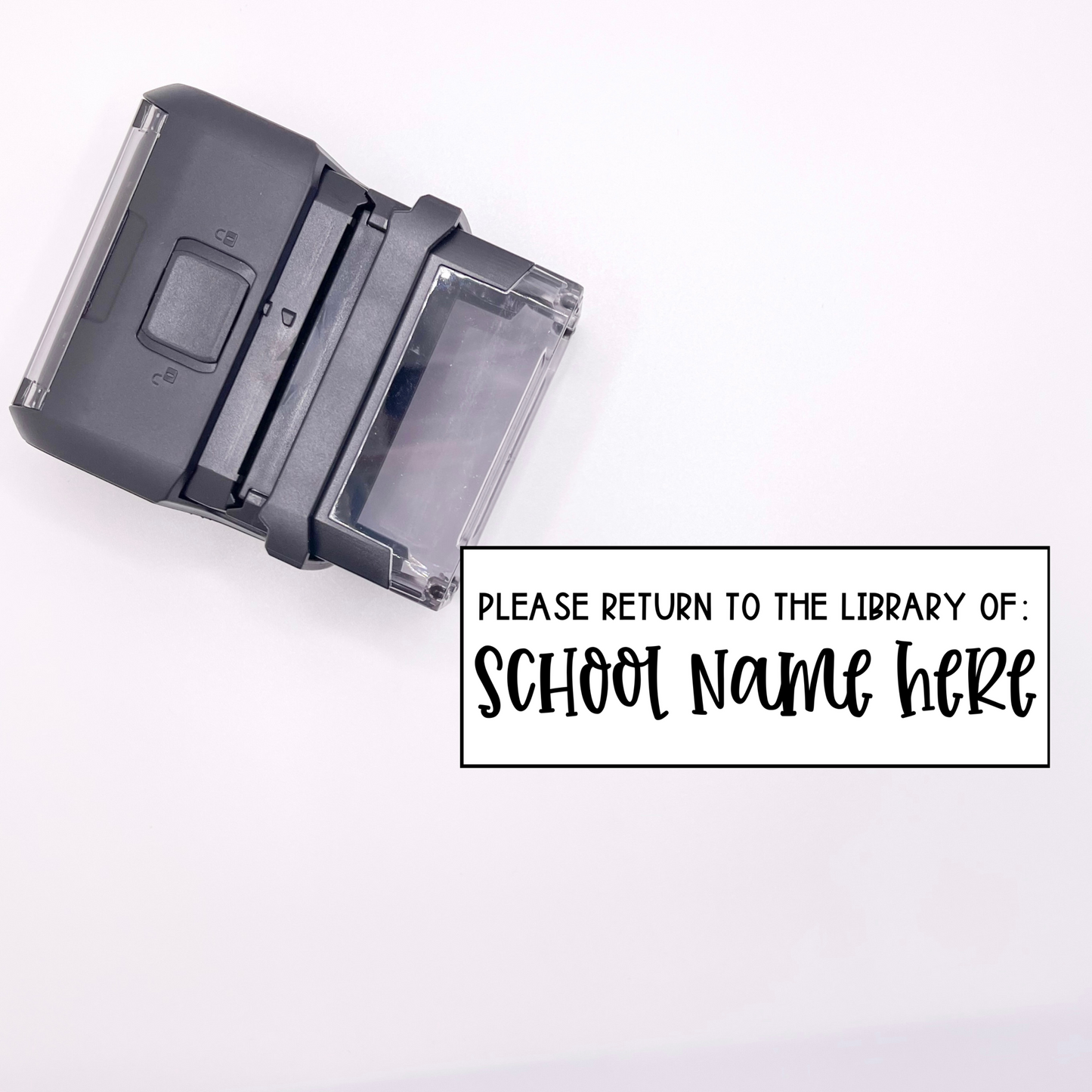 "Please return to the library of" Self-Inking Stamp