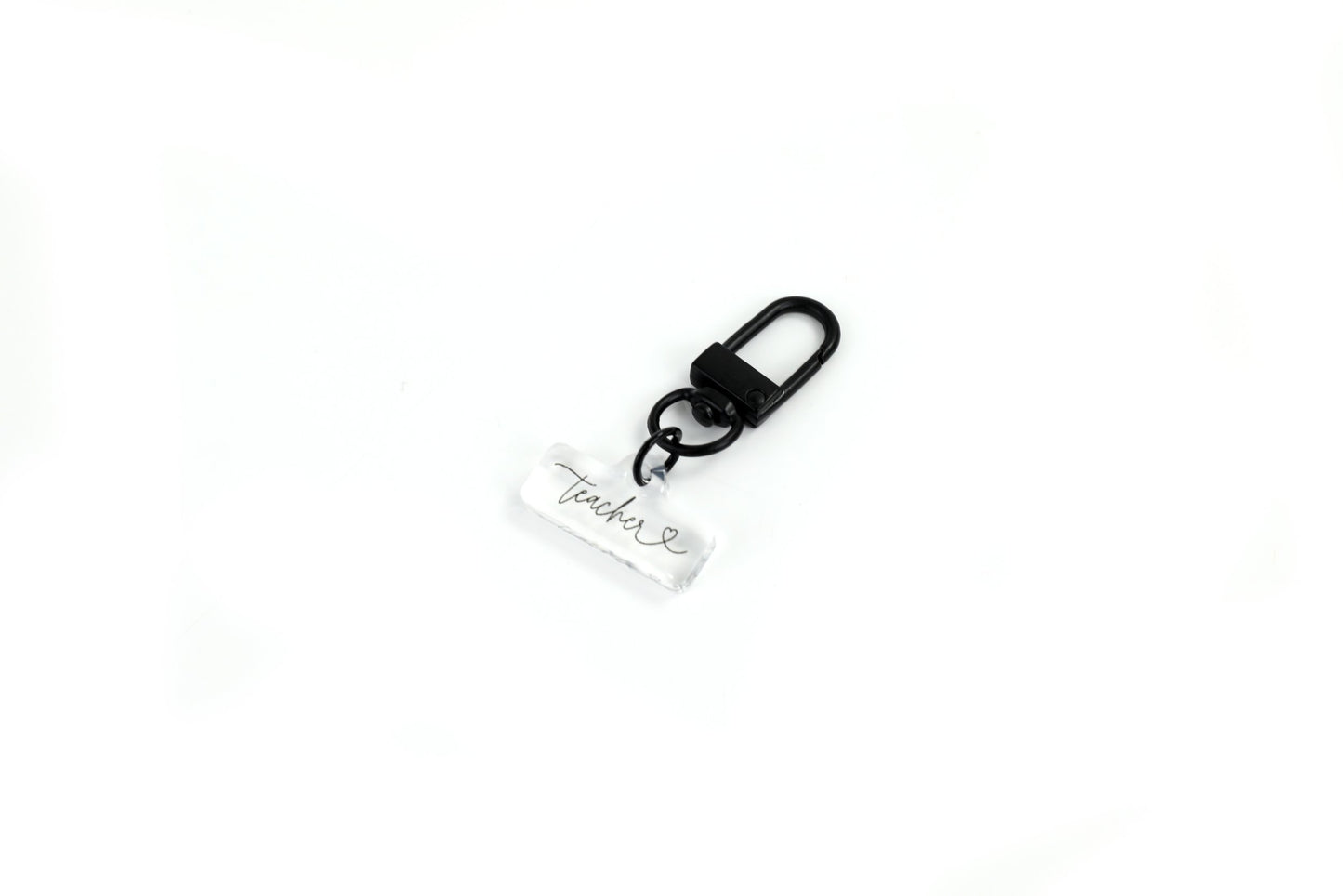 Teacher Love Script Badge Charm