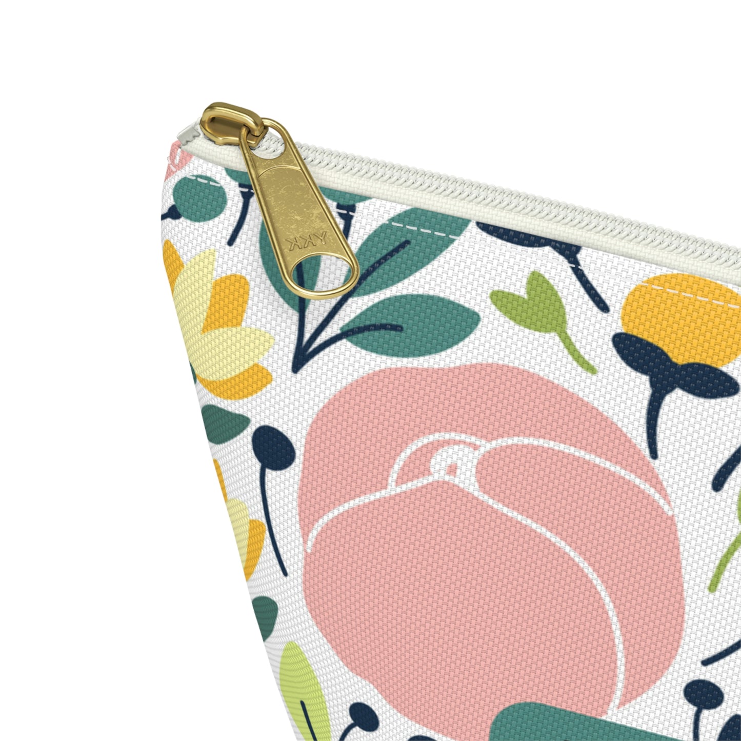 Custom Floral Pencil Pouch w T-bottom