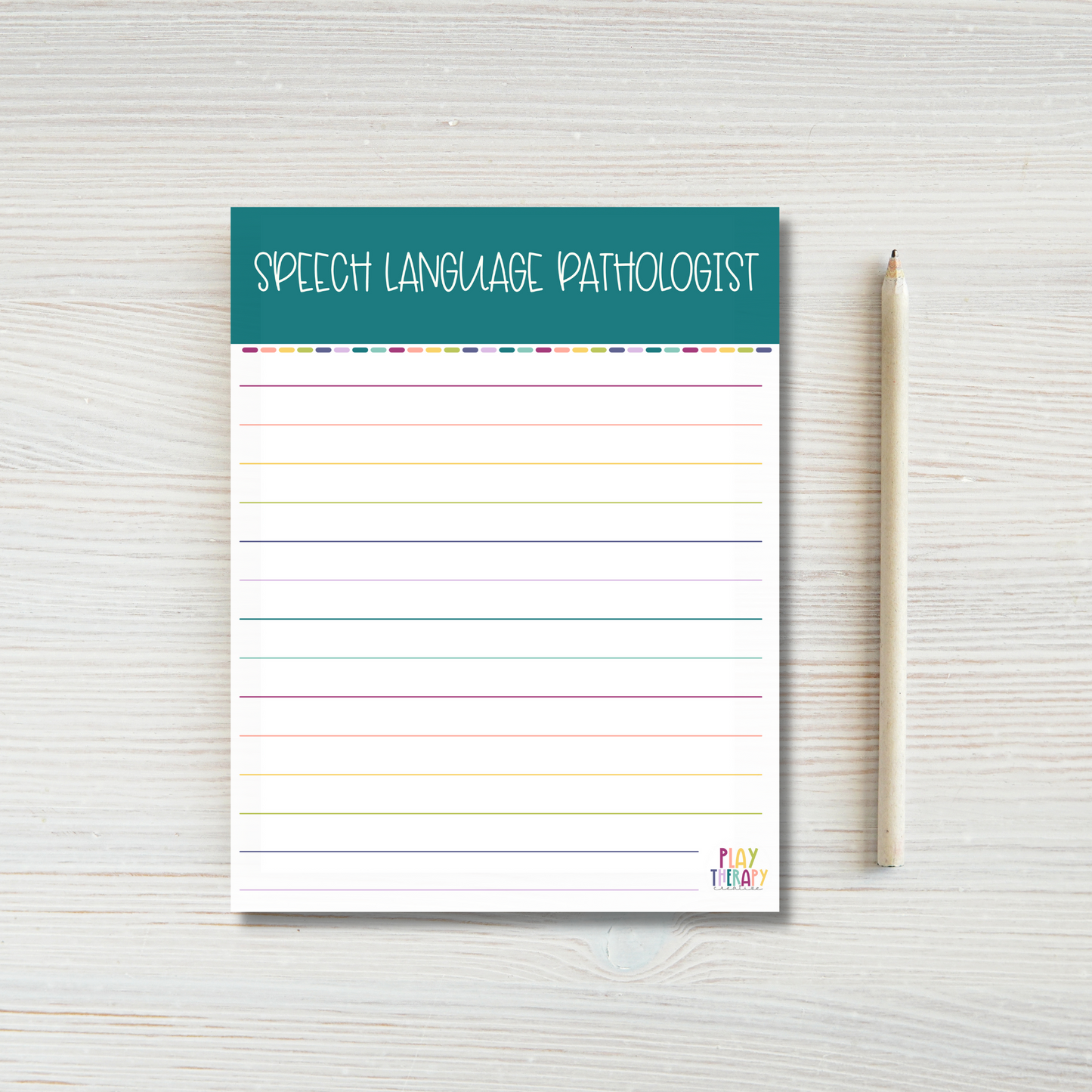 SLP Rainbow Notepad – Play Therapy Creative