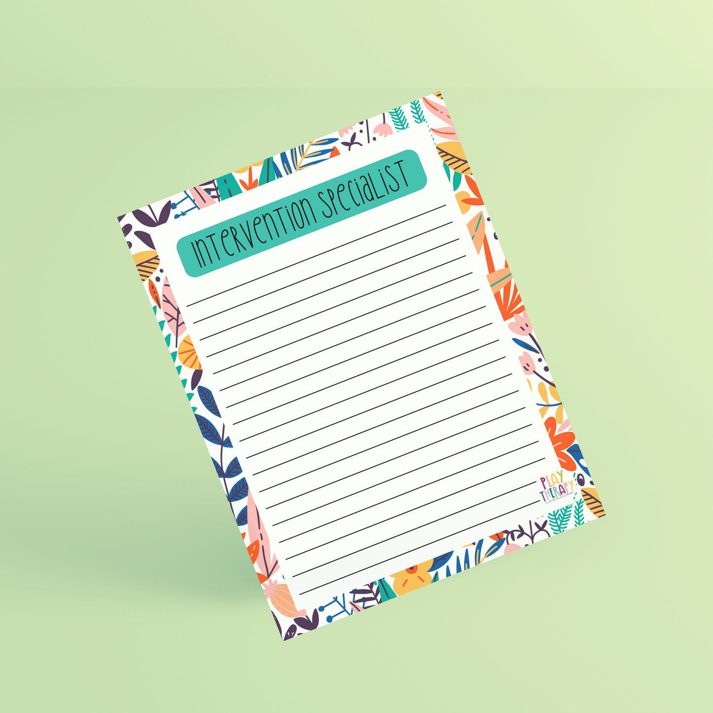 Floral Intervention Specialist Notepad