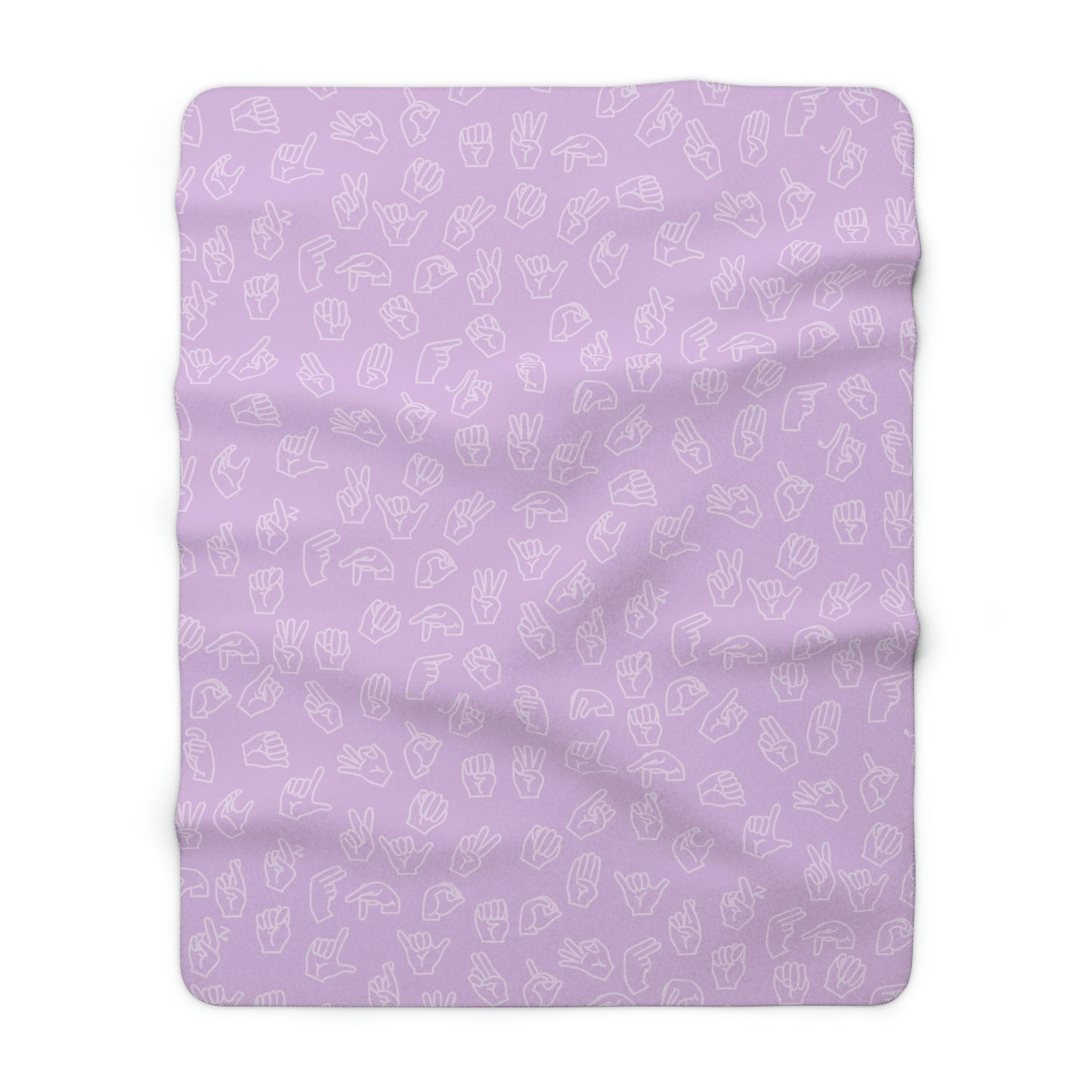 Lavender ASL Sherpa Blanket