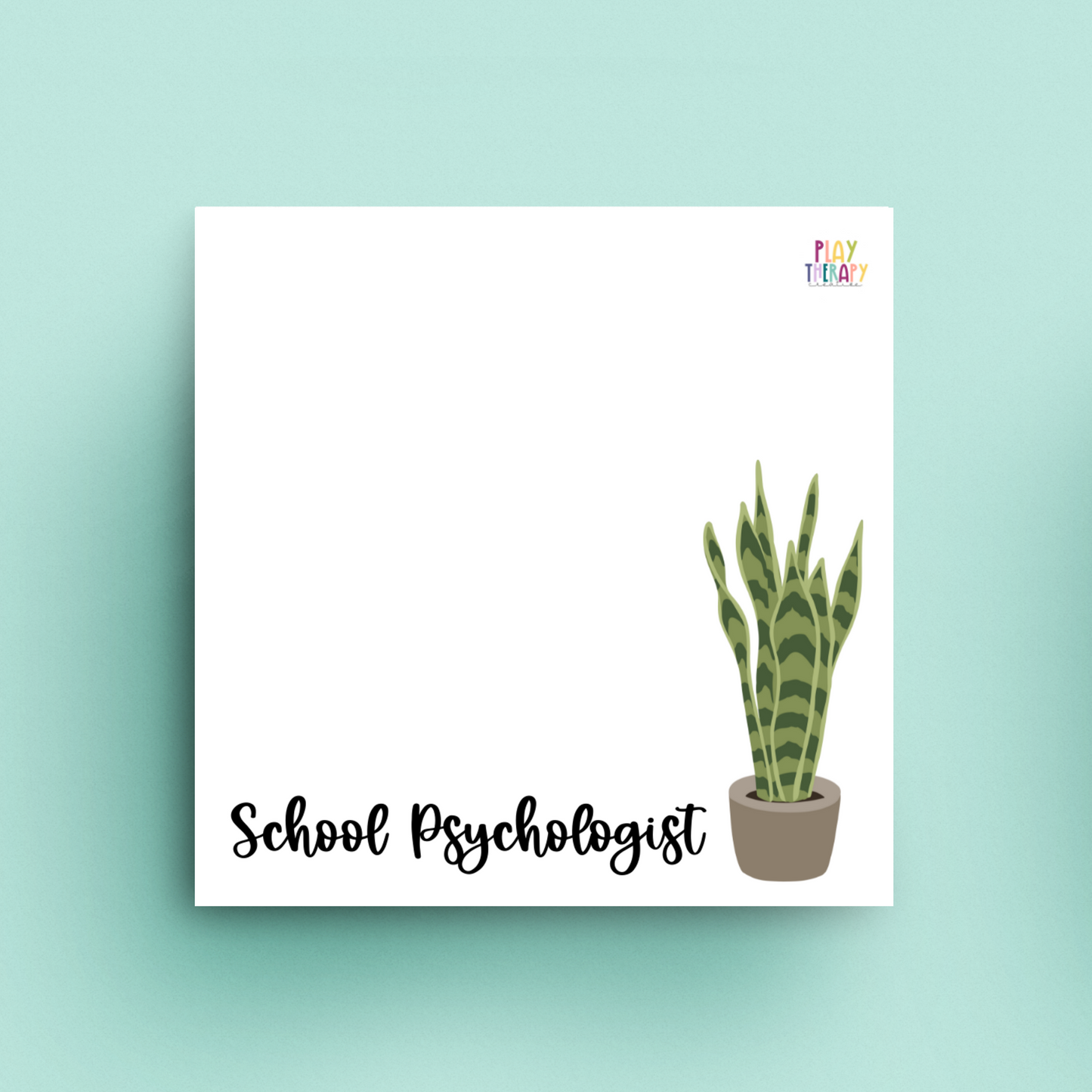 School Psychologist Potted Plant Sticky Notes