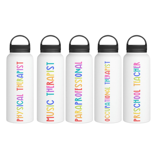 Bright Tones Personalized Stainless Steel Water Bottle 32oz